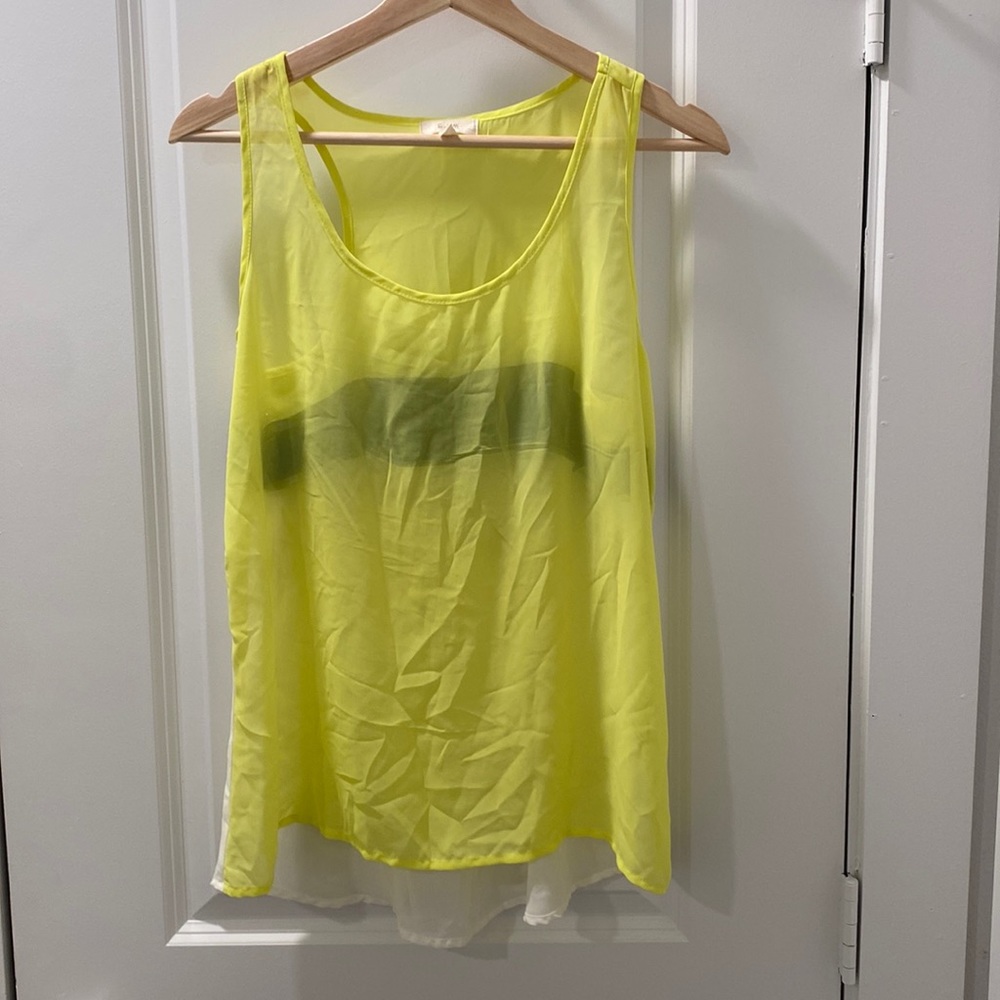 Gauzy beach cover up tank